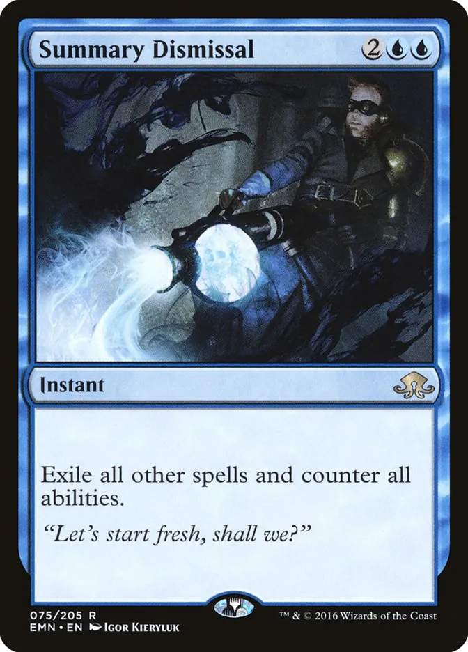 2016 Eldritch Moon Summary Dismissal rare #75 unlisted card image