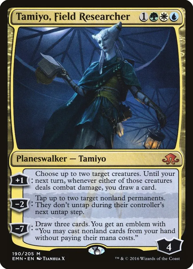 2016 Eldritch Moon Tamiyo, Field Researcher mythic #190 unlisted card image