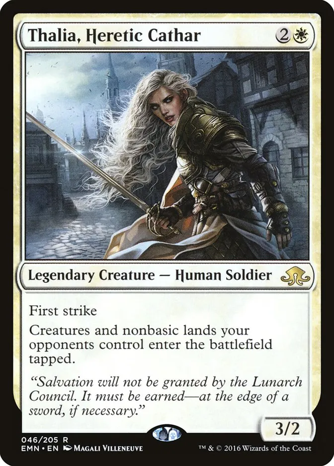 2016 Eldritch Moon Thalia, Heretic Cathar rare #46 unlisted card image