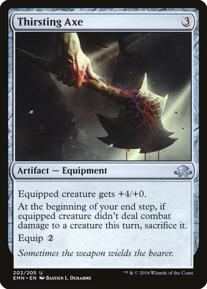 2016 Eldritch Moon Thirsting Axe uncommon #202 unlisted card image