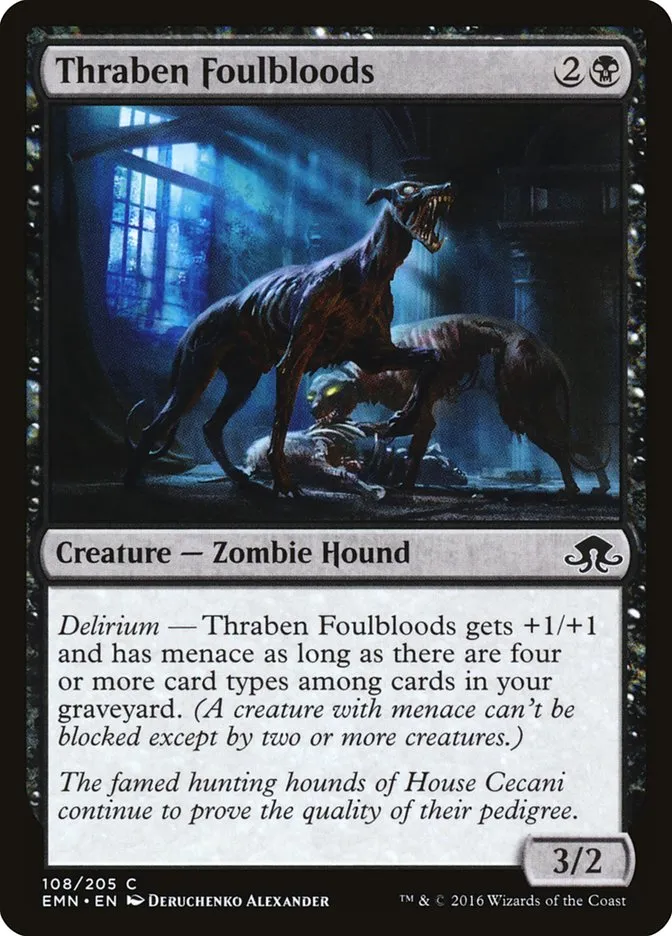 2016 Eldritch Moon Thraben Foulbloods common #108 unlisted card image