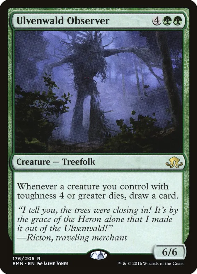 2016 Eldritch Moon Ulvenwald Observer rare #176 unlisted card image