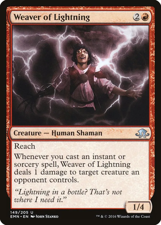 2016 Eldritch Moon Weaver of Lightning uncommon #149 unlisted card image