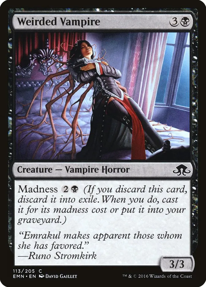 2016 Eldritch Moon Weirded Vampire common #113 unlisted card image