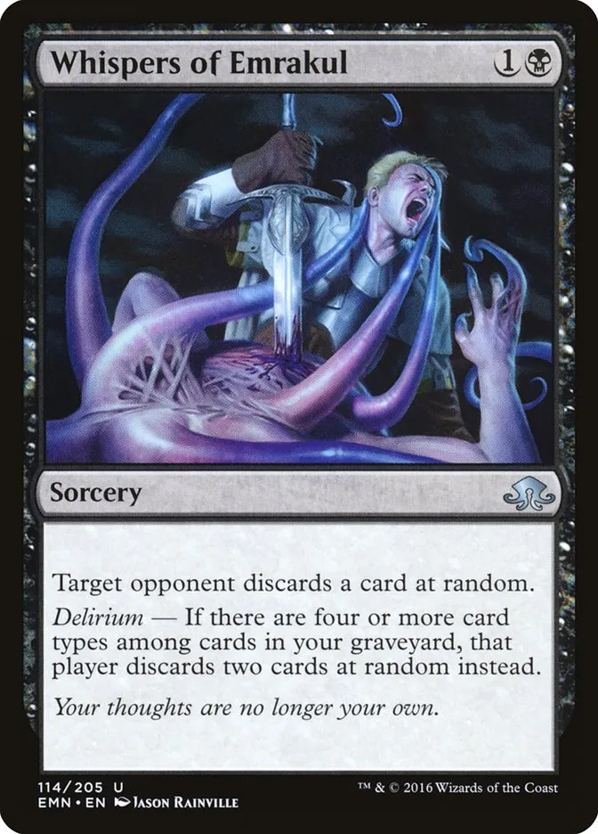 2016 Eldritch Moon Whispers of Emrakul uncommon #114 unlisted card image