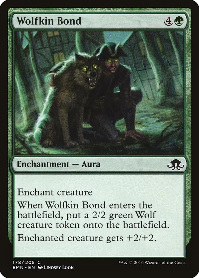 2016 Eldritch Moon Wolfkin Bond common #178 unlisted card image