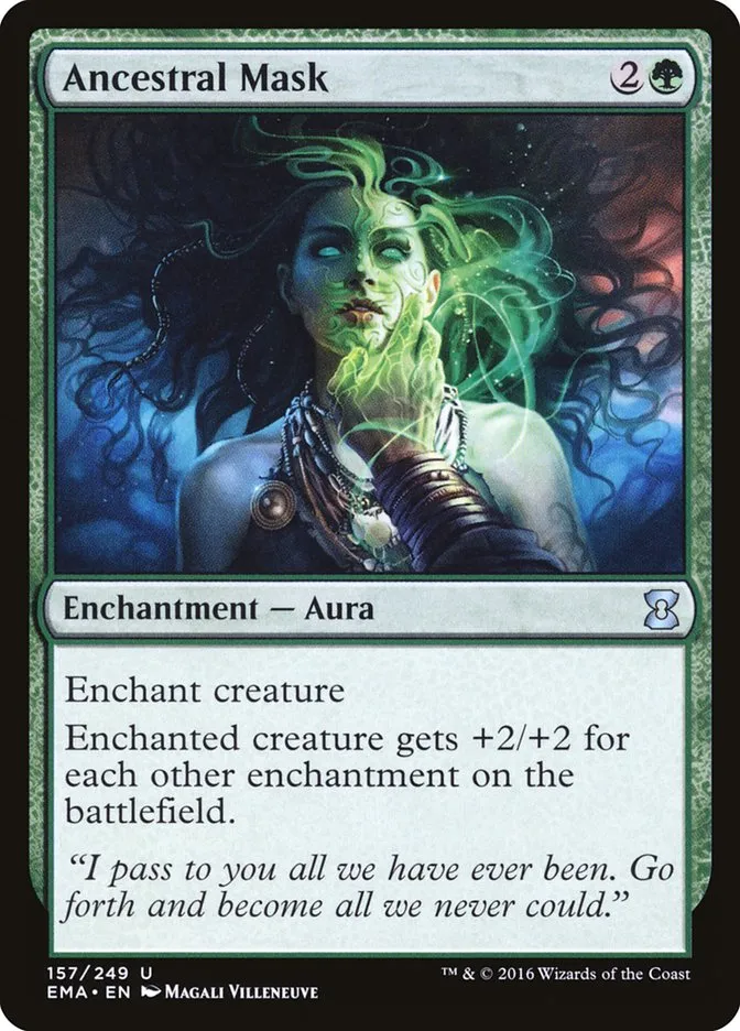 2016 Eternal Masters Ancestral Mask uncommon #157 unlisted card image