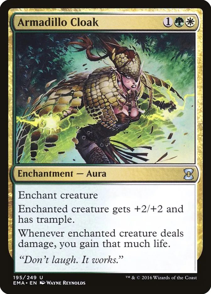 2016 Eternal Masters Armadillo Cloak uncommon #195 unlisted card image