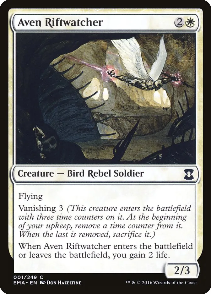 2016 Eternal Masters Aven Riftwatcher common #1 unlisted card image