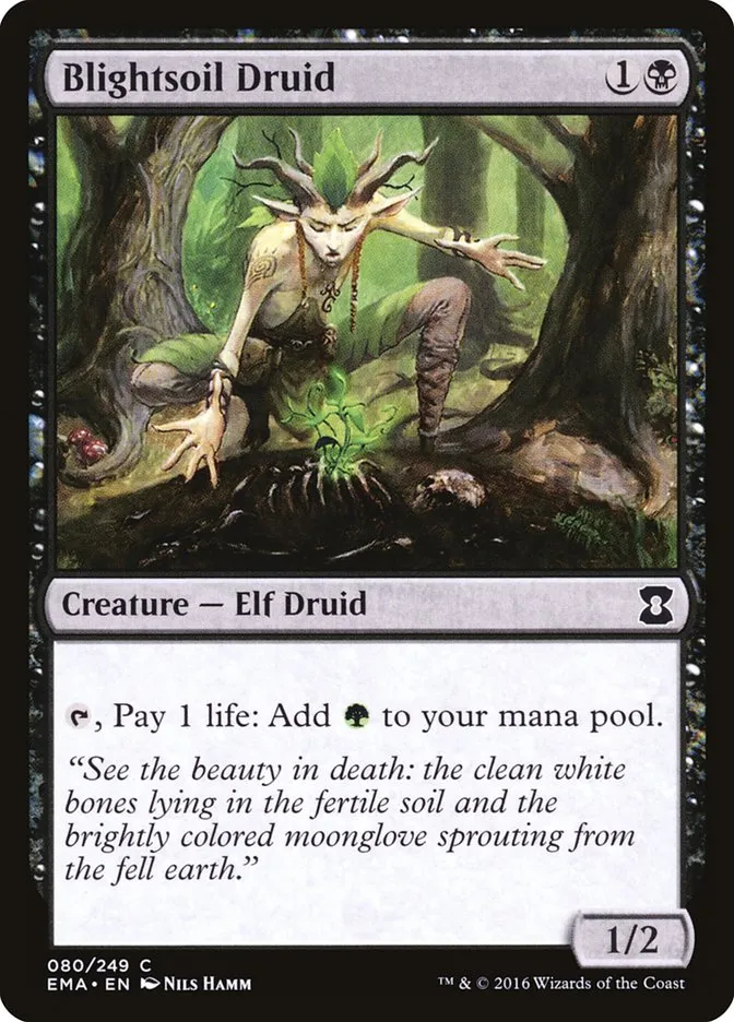 2016 Eternal Masters Blightsoil Druid common #80 unlisted card image
