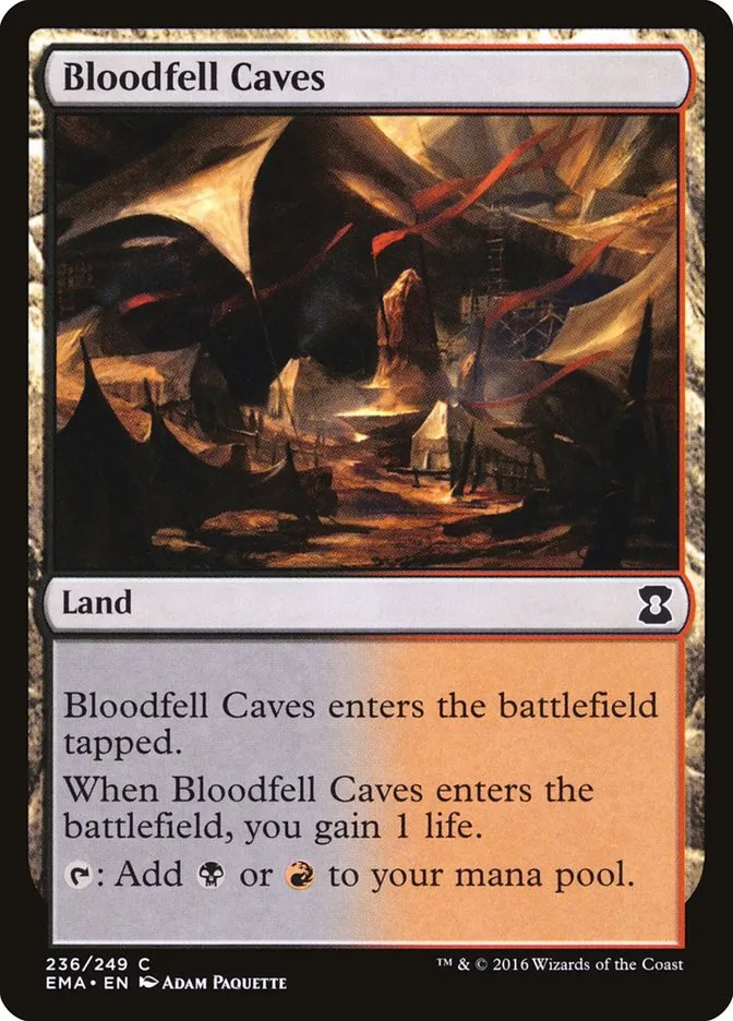 2016 Eternal Masters Bloodfell Caves common #236 unlisted card image