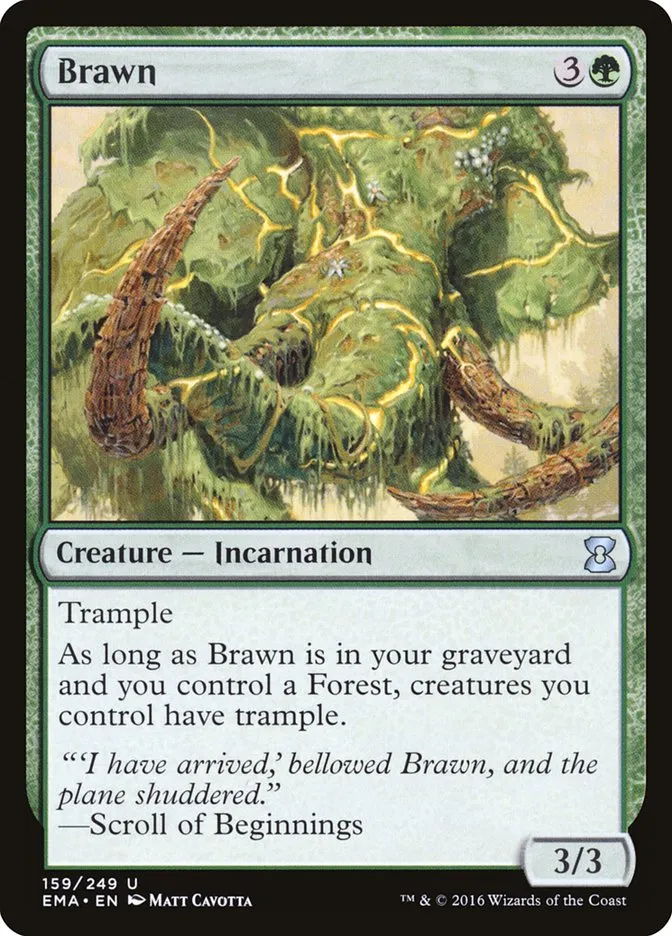 2016 Eternal Masters Brawn uncommon #159 unlisted card image