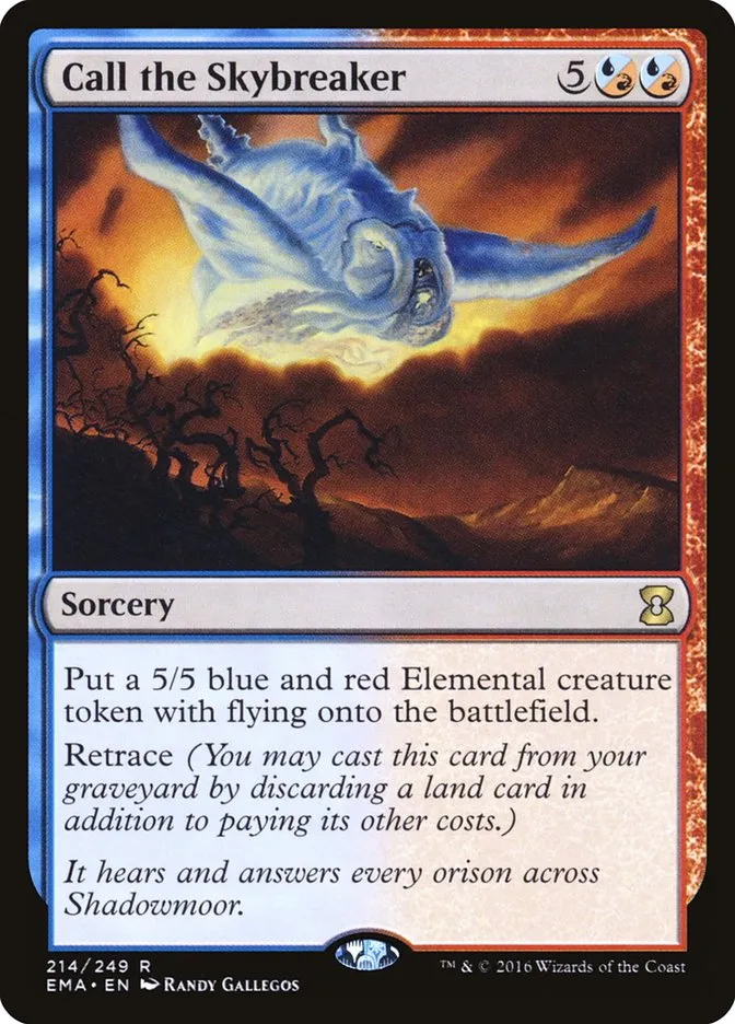 2016 Eternal Masters Call the Skybreaker rare #214 unlisted card image