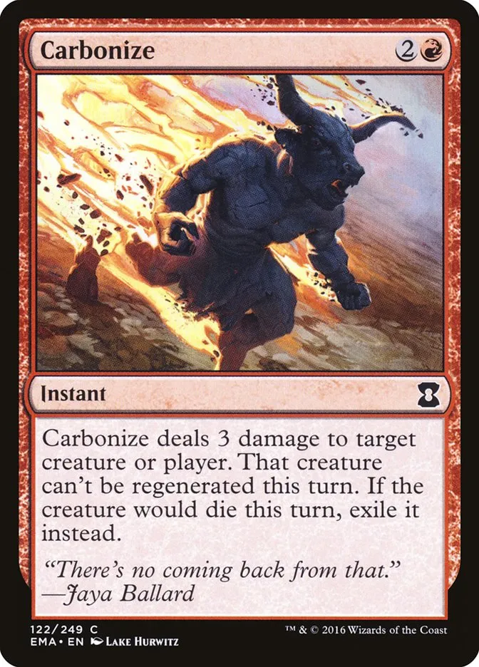 2016 Eternal Masters Carbonize common #122 unlisted card image
