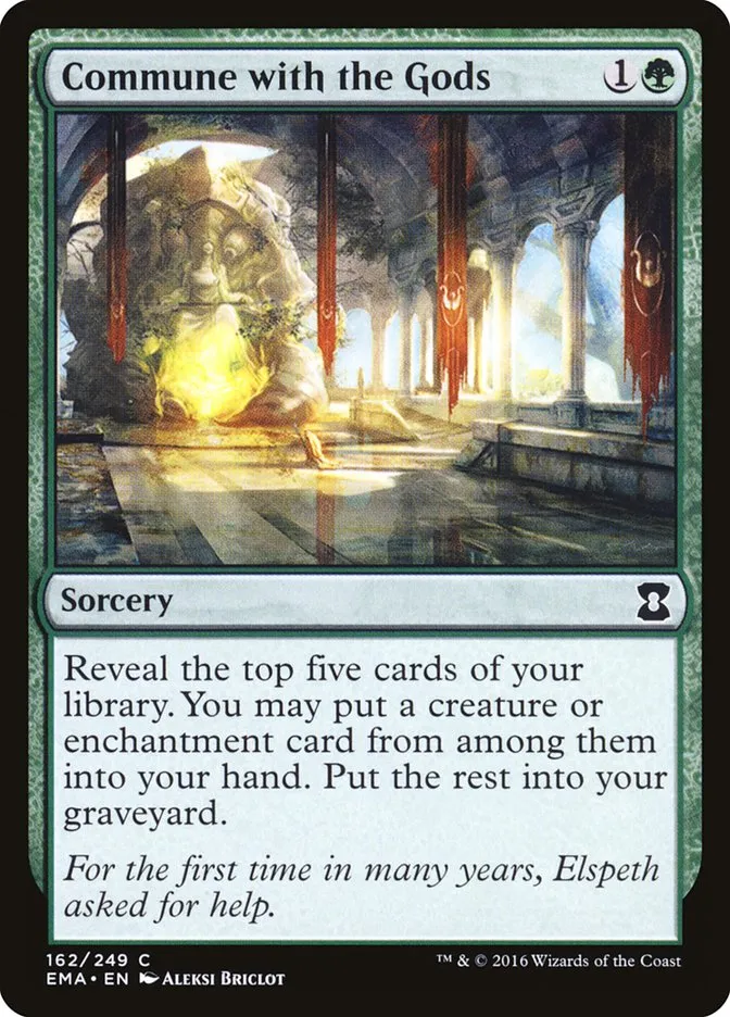 2016 Eternal Masters Commune with the Gods common #162 unlisted card image