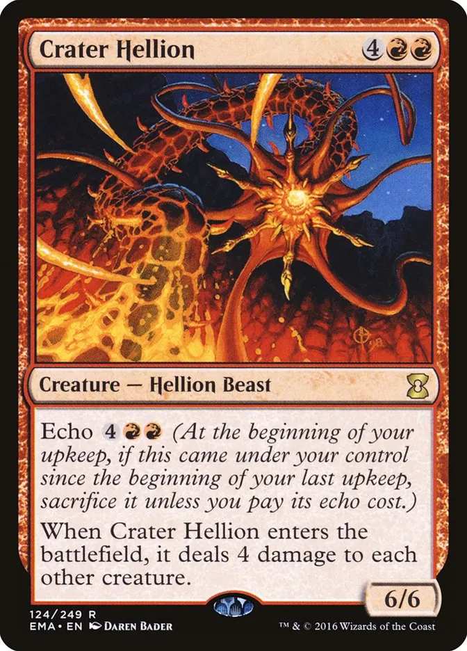 2016 Eternal Masters Crater Hellion rare #124 unlisted card image