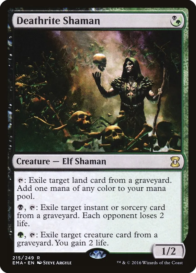 2016 Eternal Masters Deathrite Shaman rare #215 unlisted card image