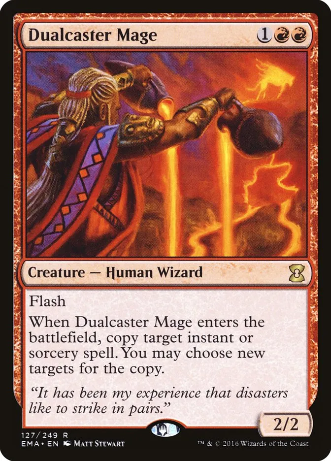 2016 Eternal Masters Dualcaster Mage rare #127 unlisted card image