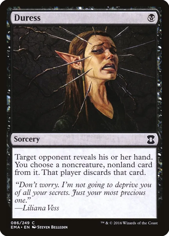 2016 Eternal Masters Duress common #86 unlisted card image