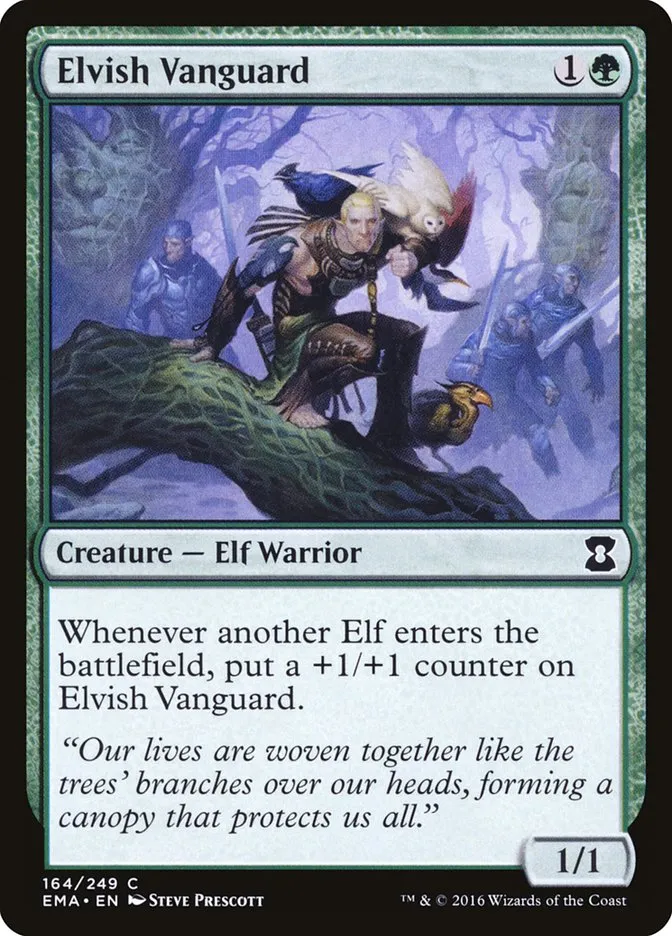 2016 Eternal Masters Elvish Vanguard common #164 unlisted card image