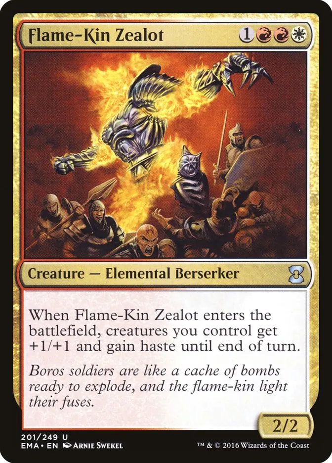 2016 Eternal Masters Flame-Kin Zealot uncommon #201 unlisted card image