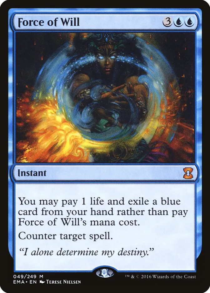 2016 Eternal Masters Force of Will mythic #49 unlisted card image