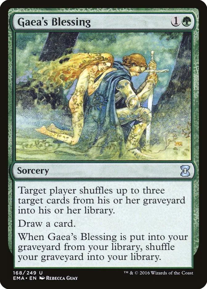 2016 Eternal Masters Gaea's Blessing uncommon #168 unlisted card image