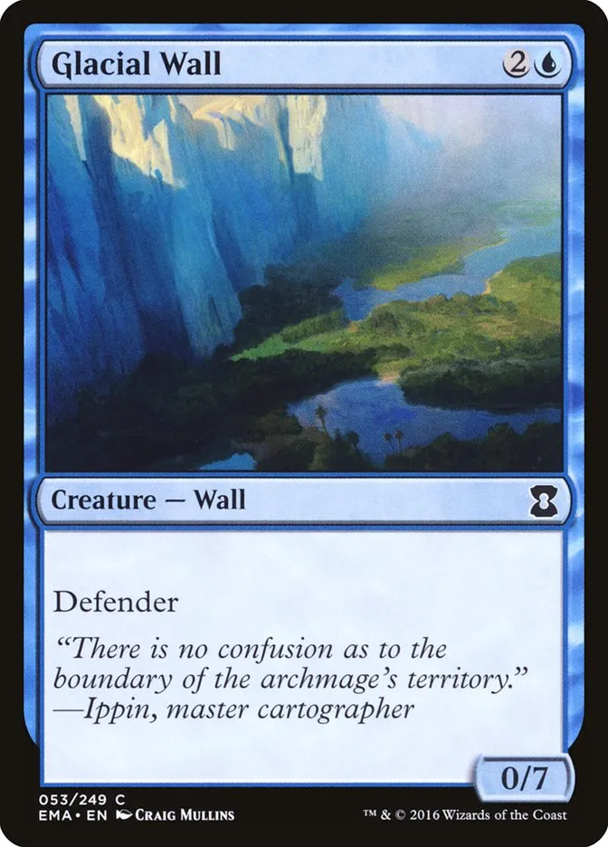 2016 Eternal Masters Glacial Wall common #53 unlisted card image