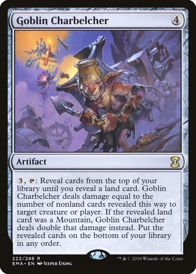 2016 Eternal Masters Goblin Charbelcher rare #222 unlisted card image