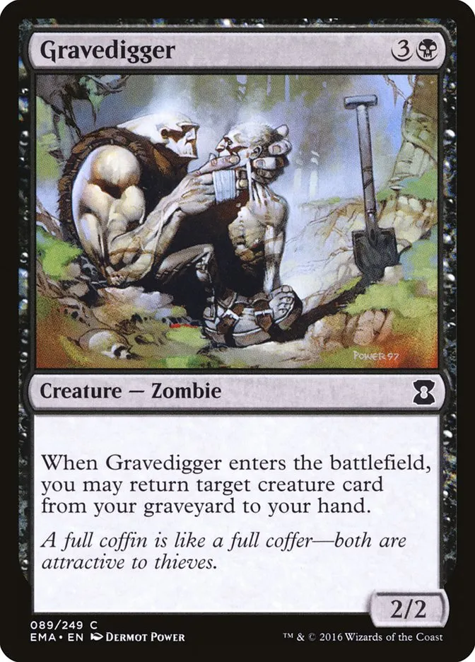 2016 Eternal Masters Gravedigger common #89 unlisted card image