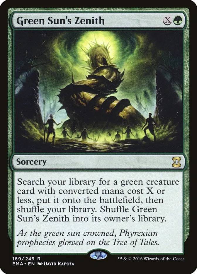 2016 Eternal Masters Green Sun's Zenith rare #169 unlisted card image