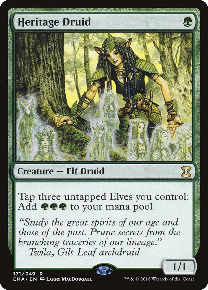 2016 Eternal Masters Heritage Druid rare #171 unlisted card image