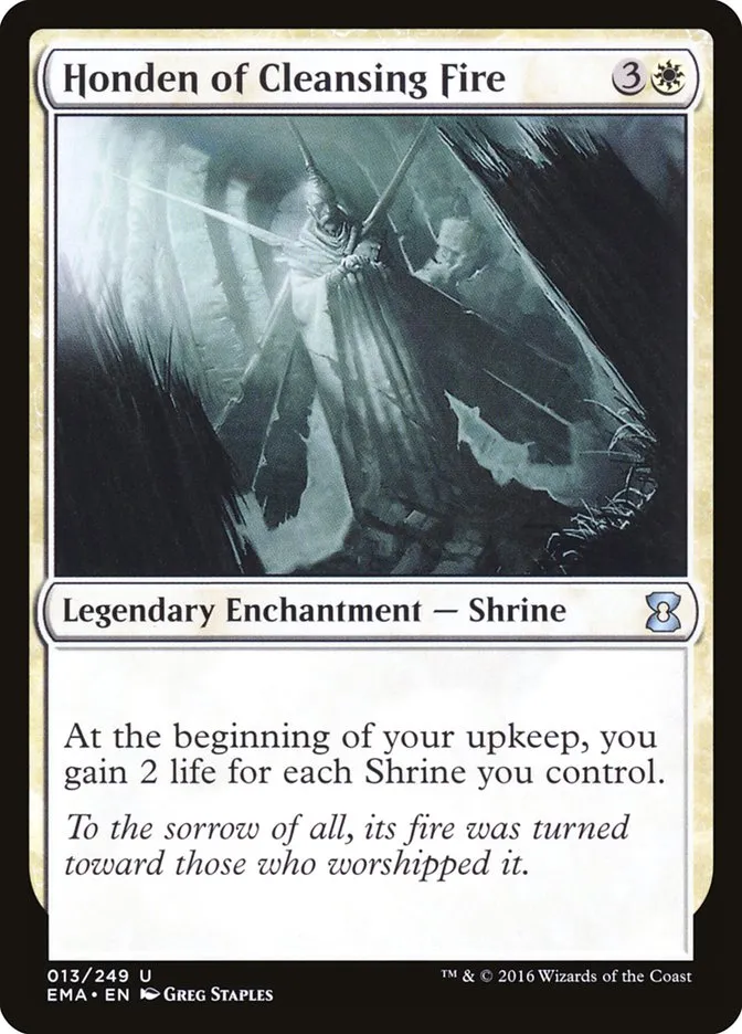 2016 Eternal Masters Honden of Cleansing Fire uncommon #13 unlisted card image