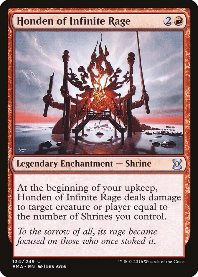 2016 Eternal Masters Honden of Infinite Rage uncommon #134 unlisted card image