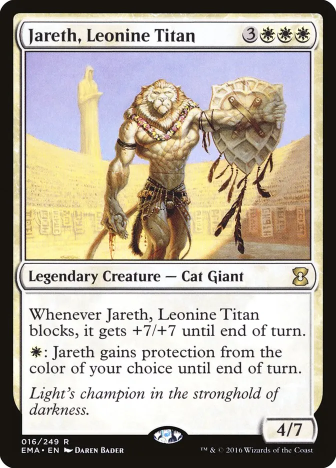 2016 Eternal Masters Jareth, Leonine Titan rare #16 unlisted card image