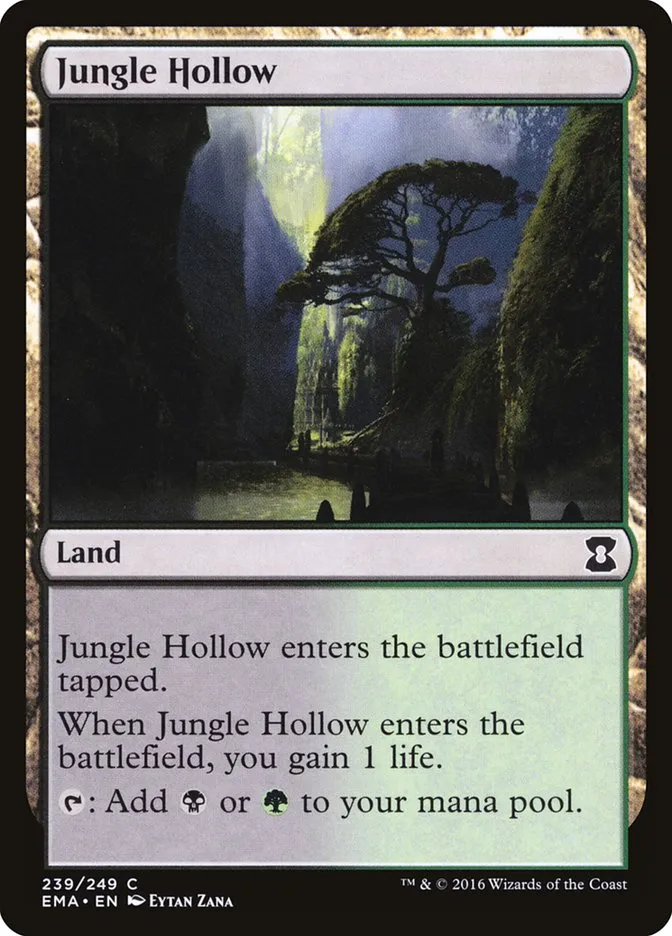 2016 Eternal Masters Jungle Hollow common #239 unlisted card image