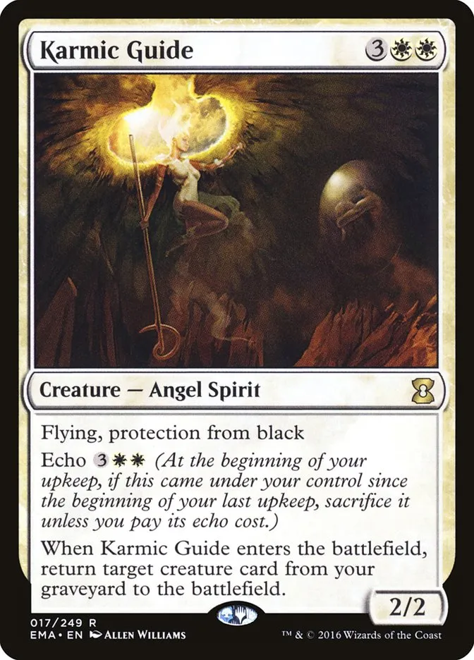 2016 Eternal Masters Karmic Guide rare #17 unlisted card image