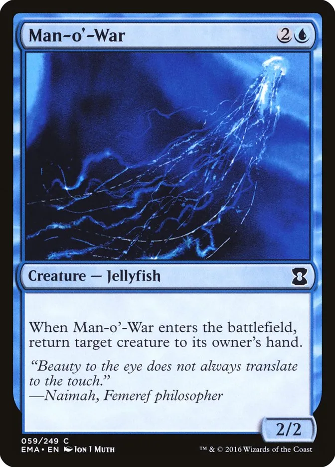 2016 Eternal Masters Man-o'-War common #59 unlisted card image