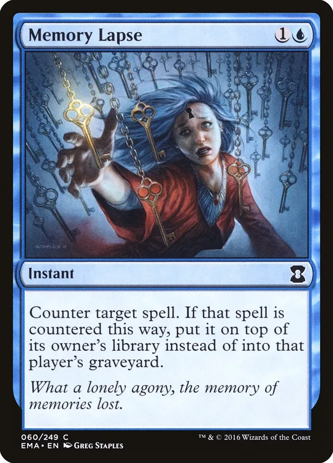 2016 Eternal Masters Memory Lapse common #60 unlisted card image