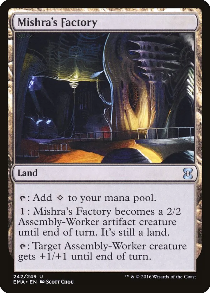 2016 Eternal Masters Mishra's Factory uncommon #242 unlisted card image