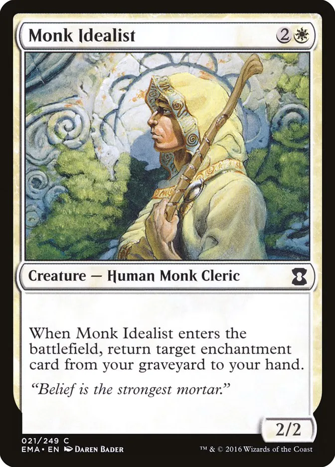 2016 Eternal Masters Monk Idealist common #21 unlisted card image