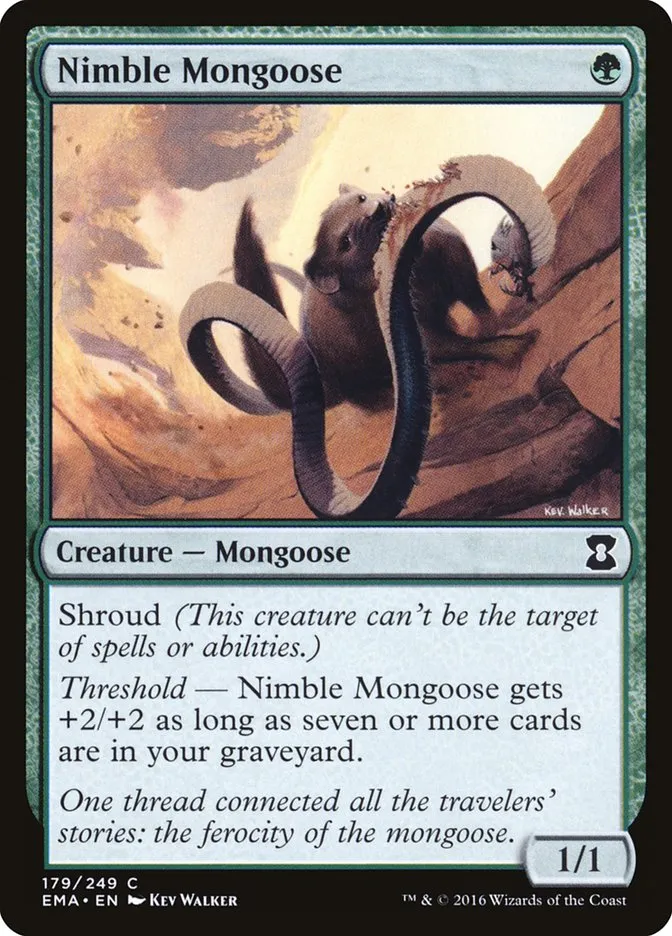 2016 Eternal Masters Nimble Mongoose common #179 unlisted card image