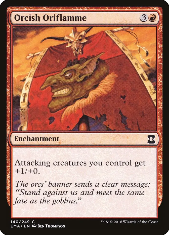 2016 Eternal Masters Orcish Oriflamme common #140 unlisted card image