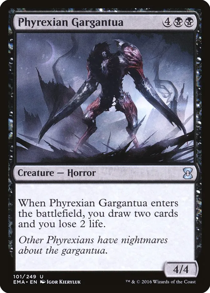 2016 Eternal Masters Phyrexian Gargantua uncommon #101 unlisted card image