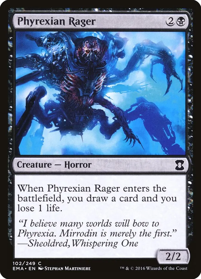 2016 Eternal Masters Phyrexian Rager common #102 unlisted card image