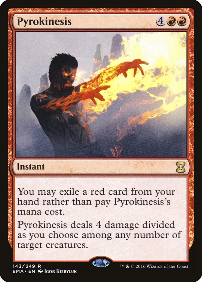 2016 Eternal Masters Pyrokinesis rare #143 unlisted card image