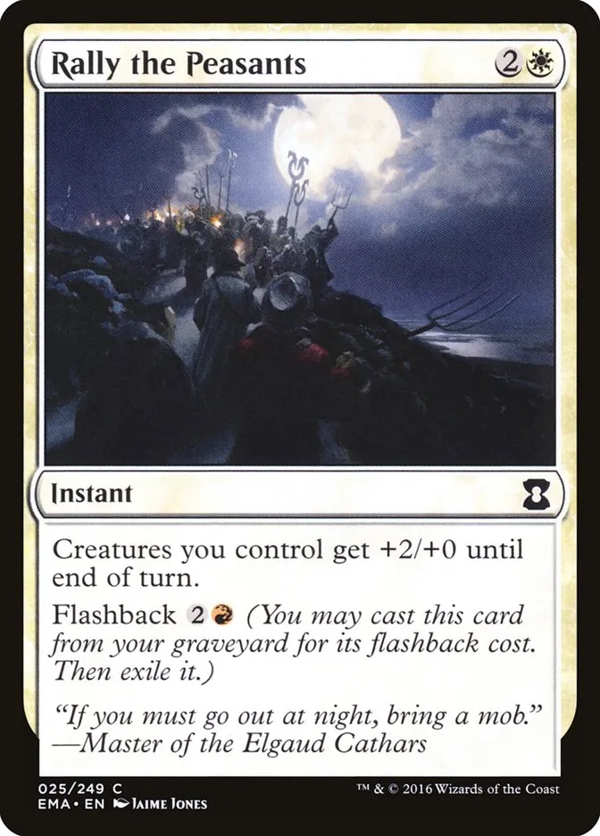 2016 Eternal Masters Rally the Peasants common #25 unlisted card image