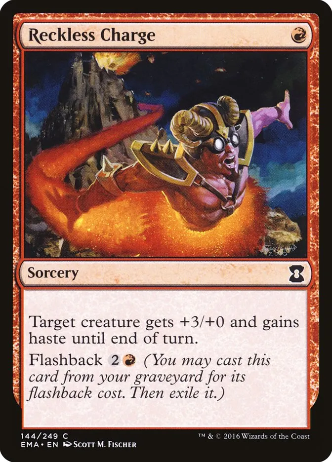 2016 Eternal Masters Reckless Charge common #144 unlisted card image
