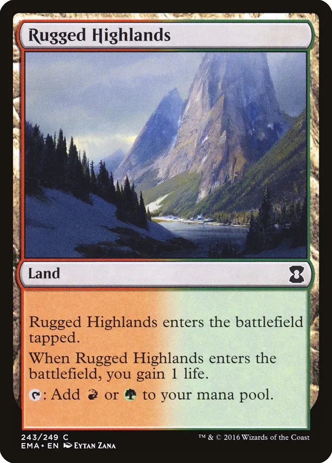 2016 Eternal Masters Rugged Highlands common #243 unlisted card image