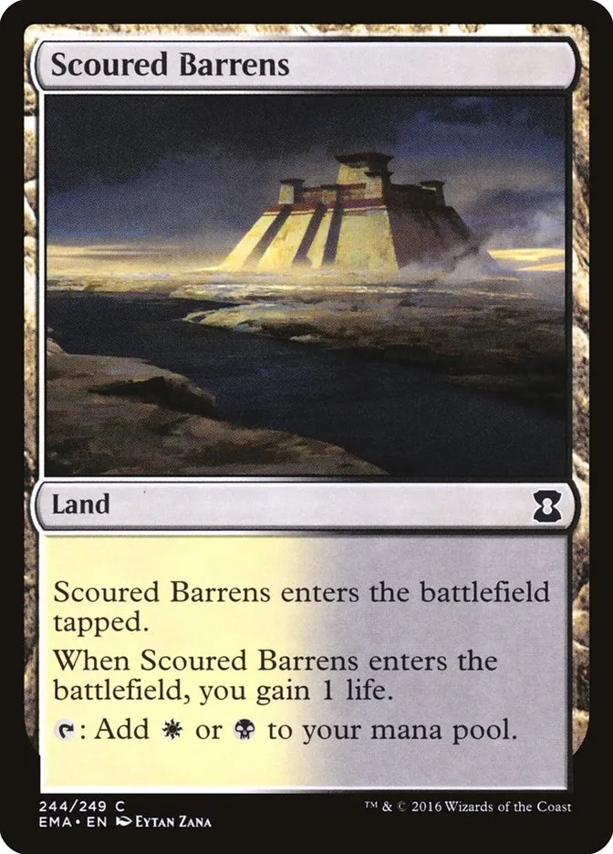 2016 Eternal Masters Scoured Barrens common #244 unlisted card image